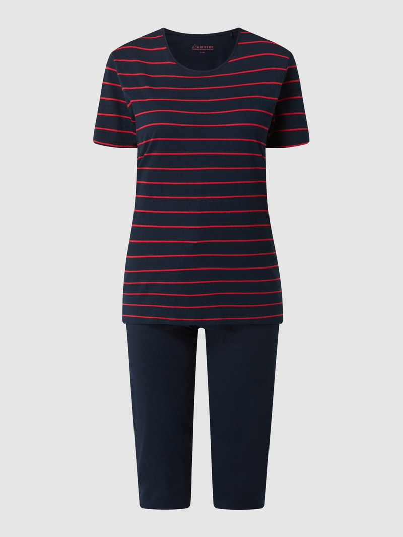 Pyjama mit Modal-Anteil in marineblau