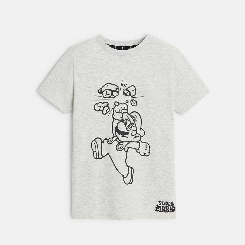 T-shirt Super Mario gris mixte Z