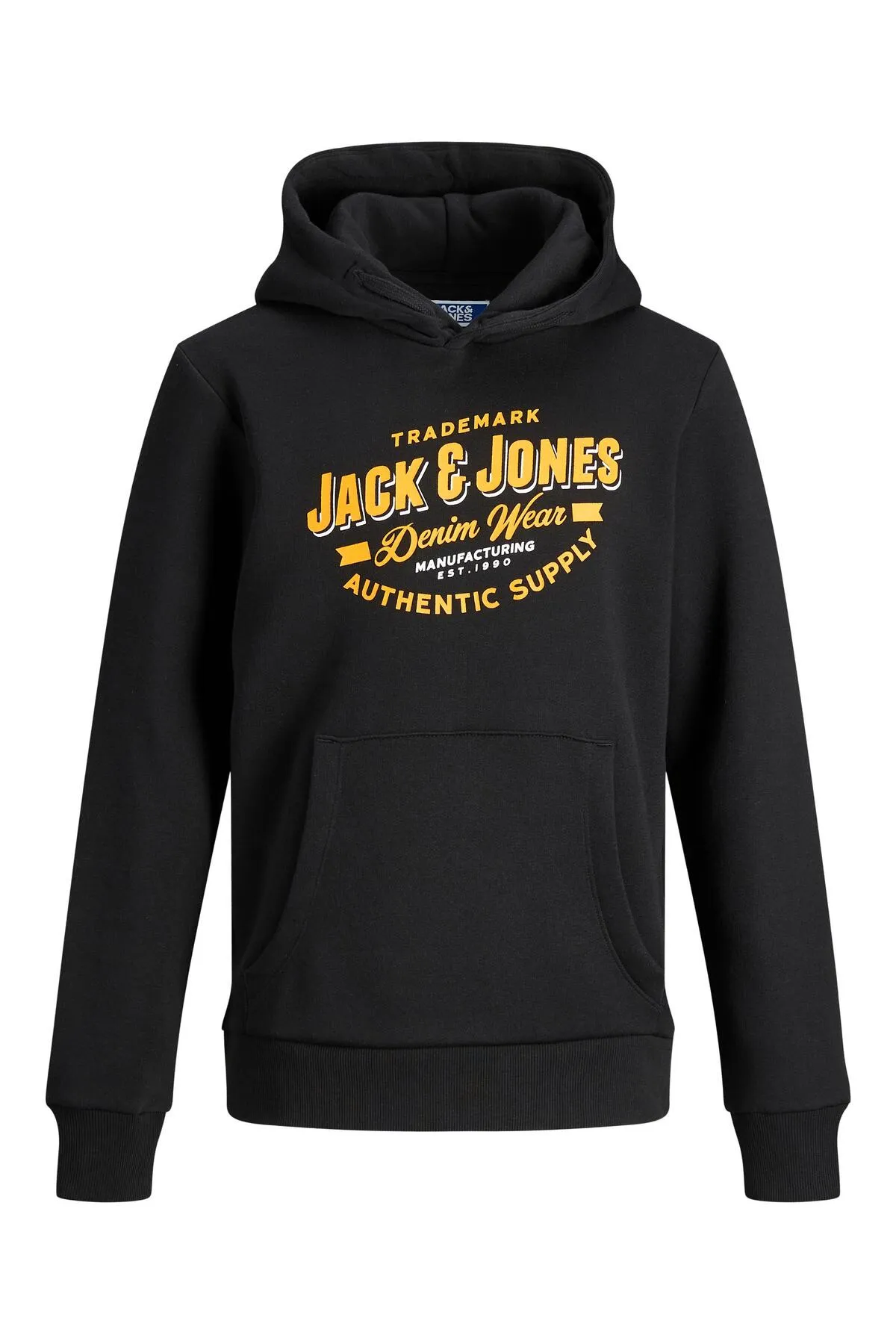 Jack & Jones  Sweatshirt Kapuzenpullover mit Kängurutasche und Logoprint