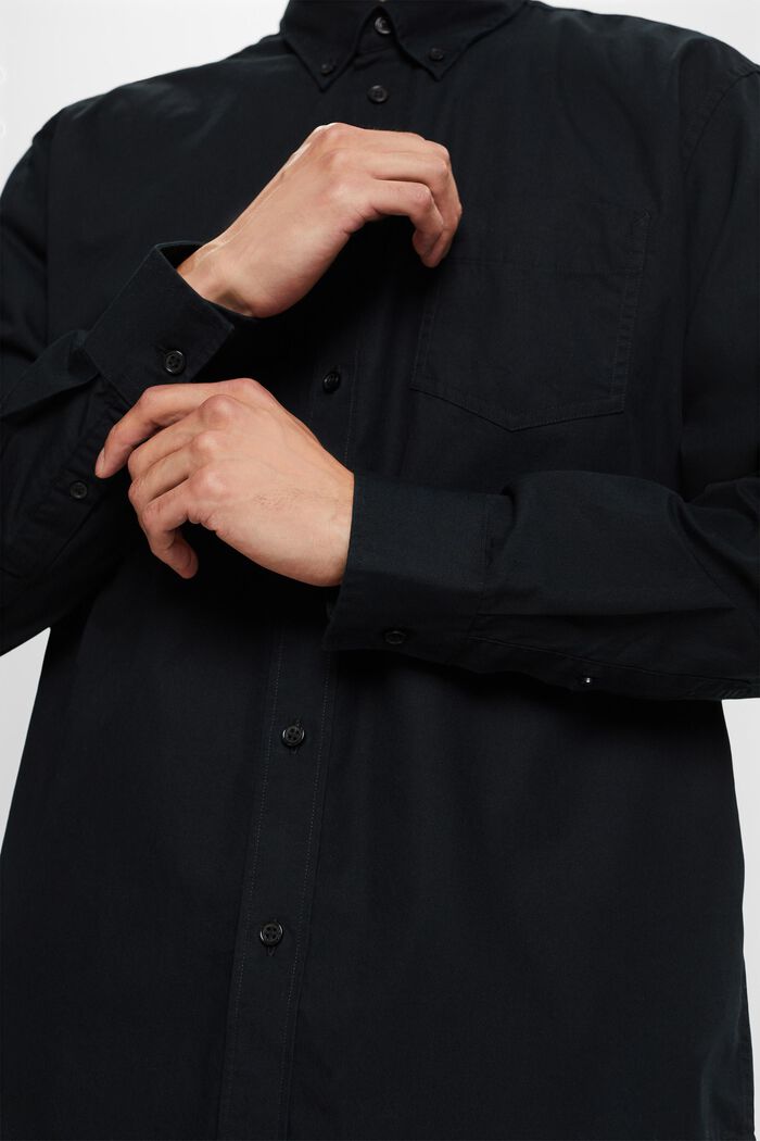 Button-Down-Hemd aus Popeline, 100 % Baumwolle