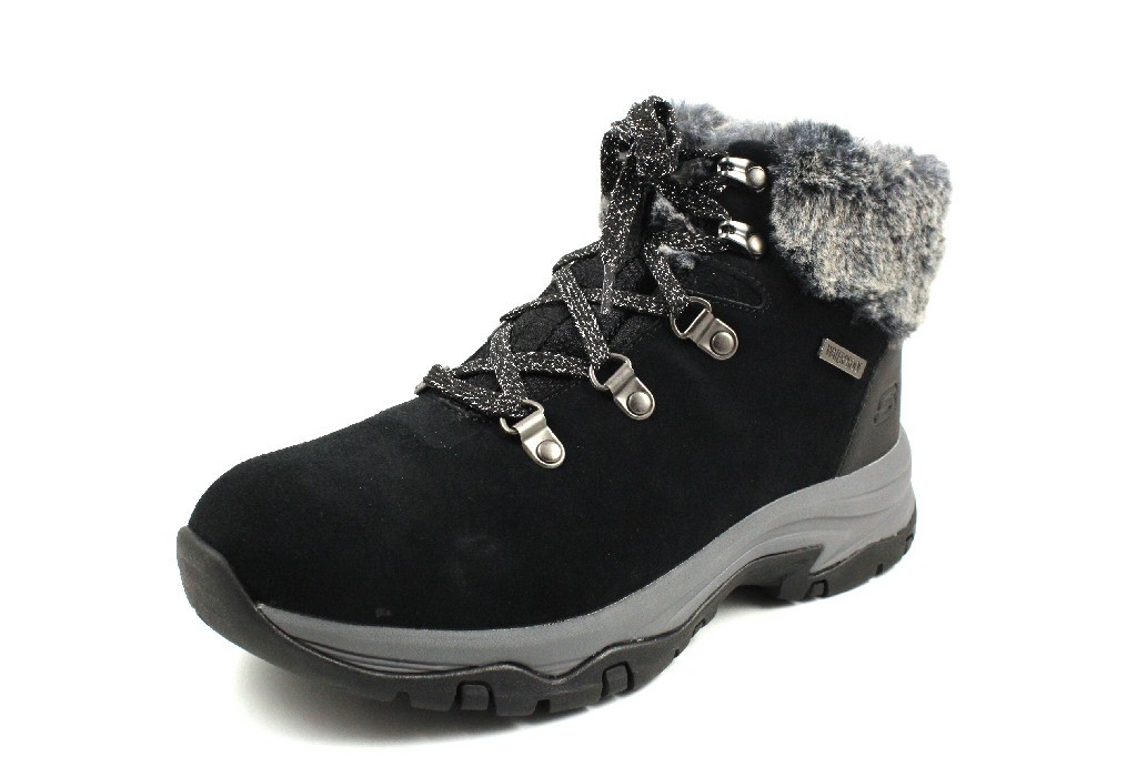 SKECHERS Stiefeletten schwarz Schnürboots Waterproof