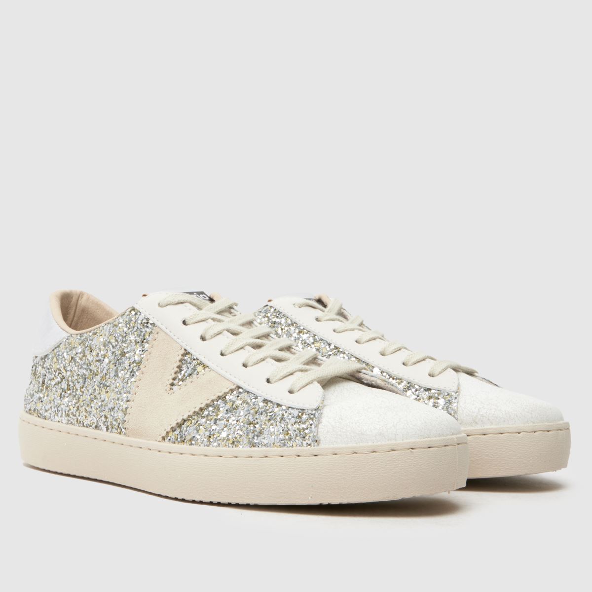 Victoria Berlin-sneakers i silverfärgat