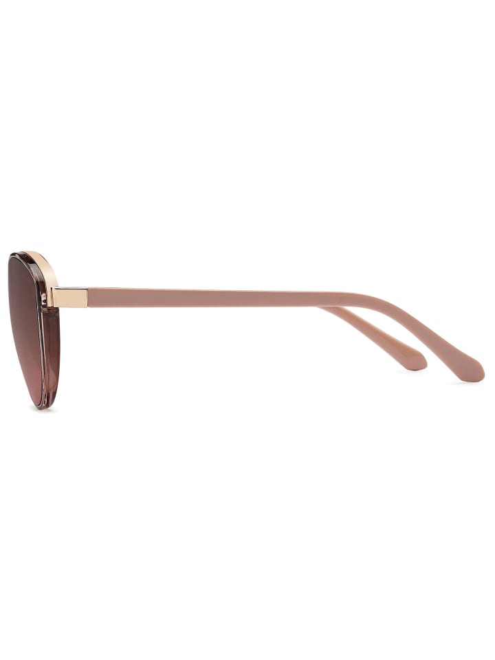 styleBREAKER Ovale Sonnenbrille in Transparent-Rose / Grau-Violett Verlauf günstig kaufen onesize