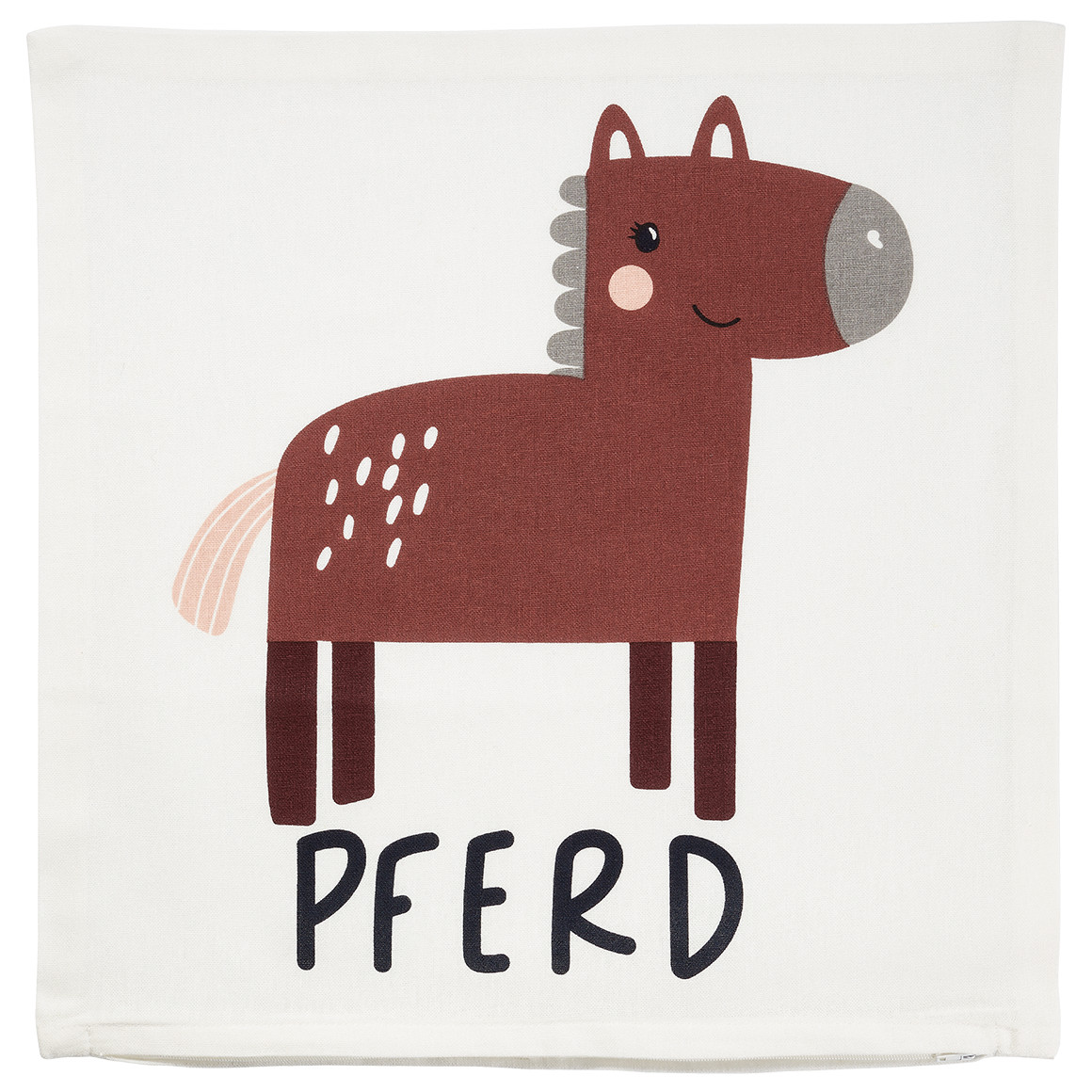 Kissenhülle mit Pferd-Print