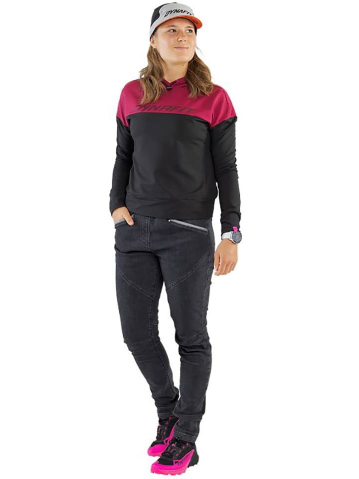 DYNAFIT Funktionshoodie in Schwarz/ Pflaume günstig kaufen
