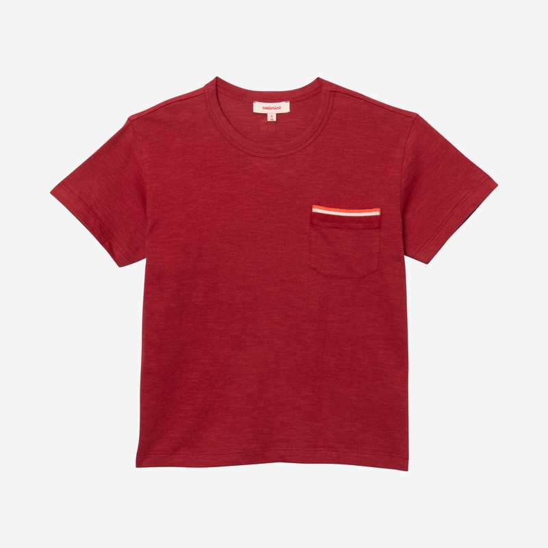 T-shirt garçon poche rayée rouge Catimini