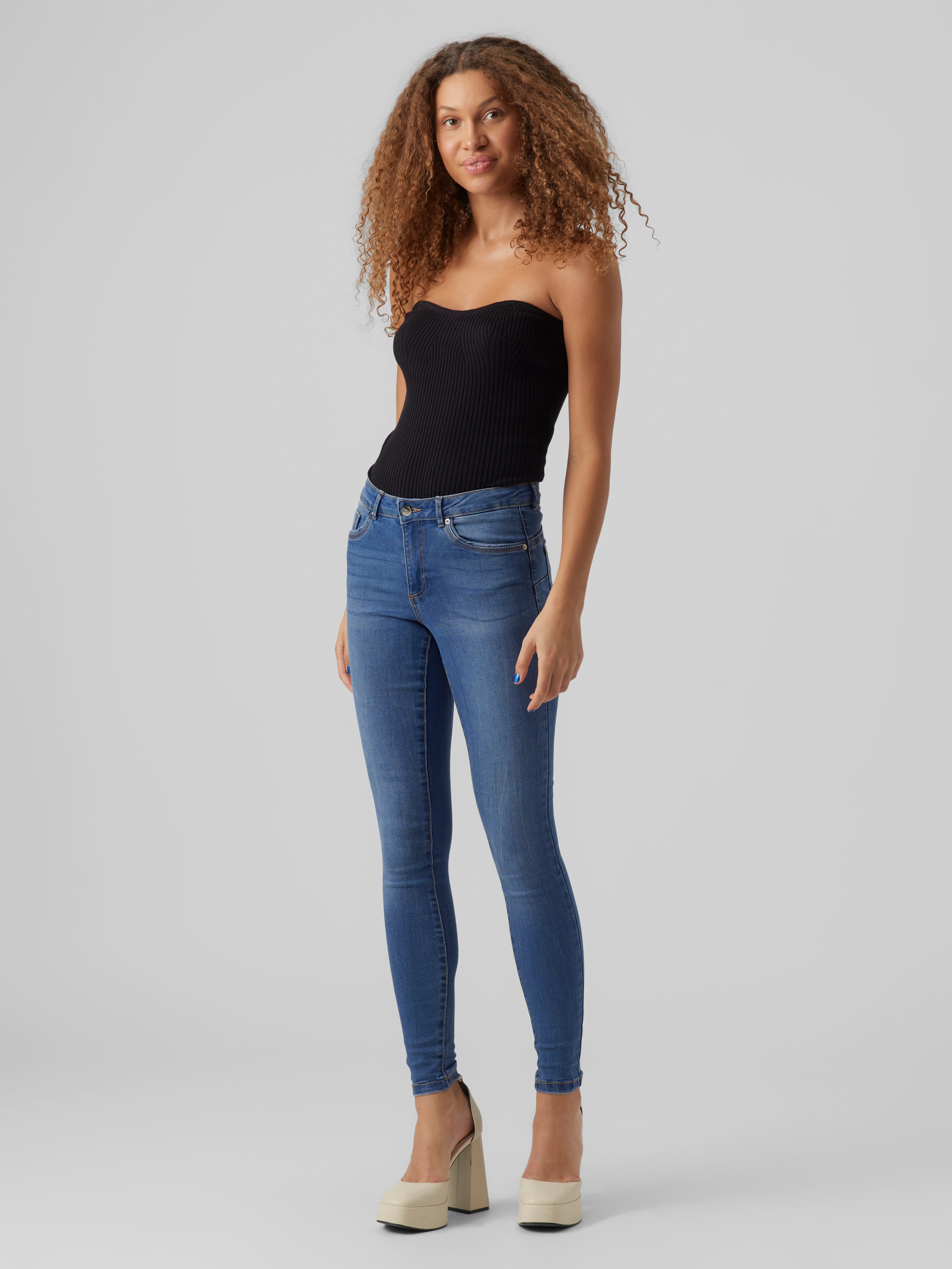 VMALIA Mid Rise Slim Fit Jeans