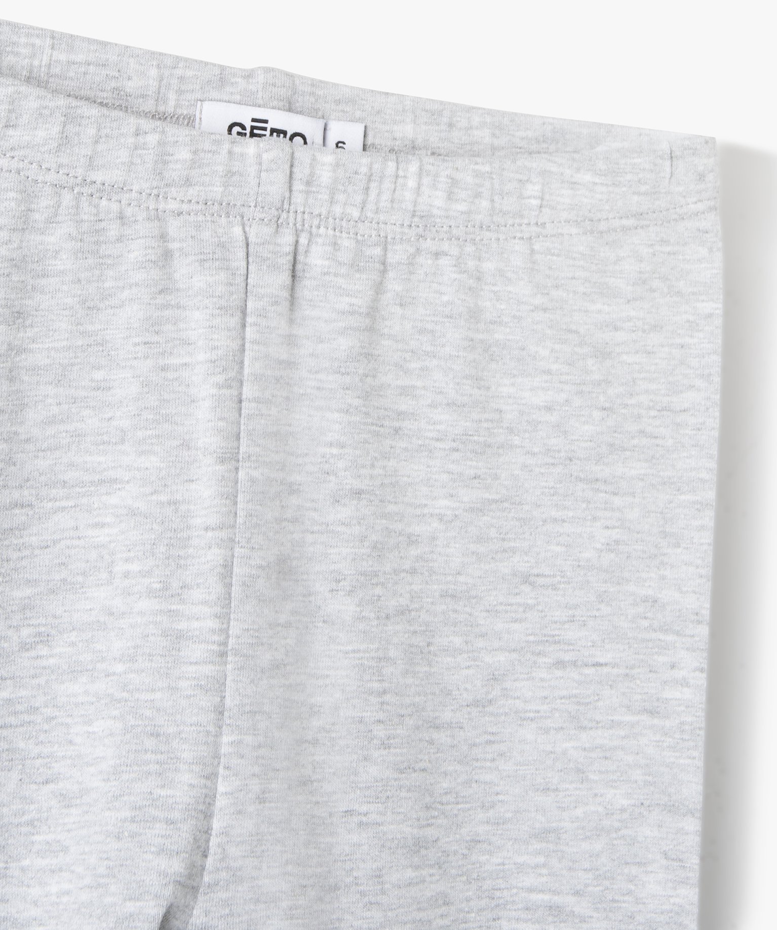 Legging fille long uni en coton stretch rose | GEMO