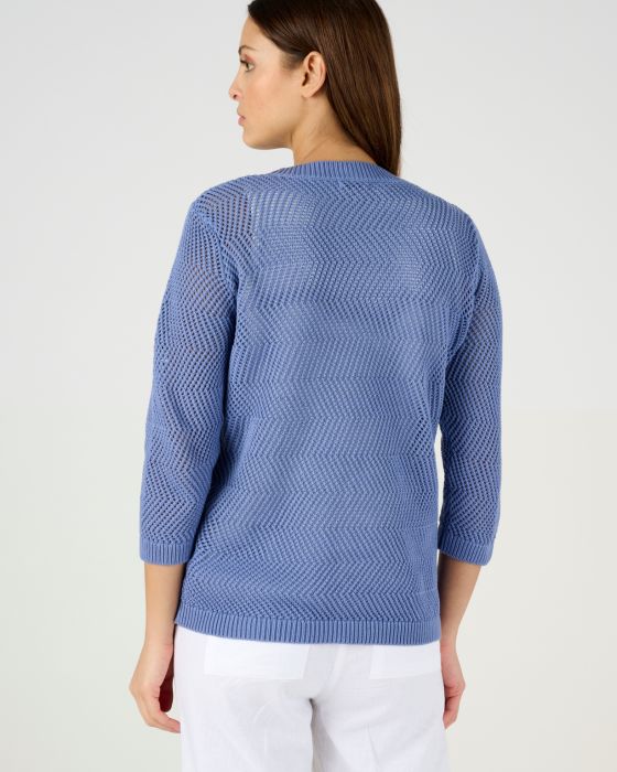 Gilet ajouré en coton biologique