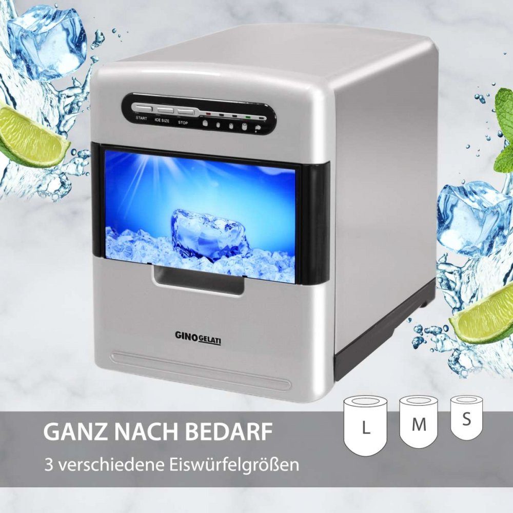 Syntrox Elektrischer Eiswürfelbereiter Syntrox Digitaler Edelstahl Eiswürfelbereiter mit Bedienfeld