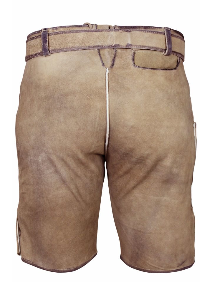 Edelnice Kurze Wildbock Lederhose Linus in hellbraun günstig kaufen