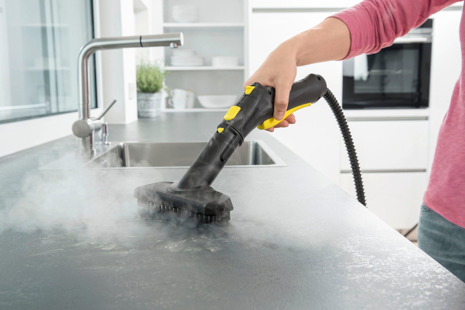 KÄRCHER Dampfreiniger SC 5 EasyFix, 2200 W, VapoHydro-Funktion, mit Bodenreinigungsset EasyFix