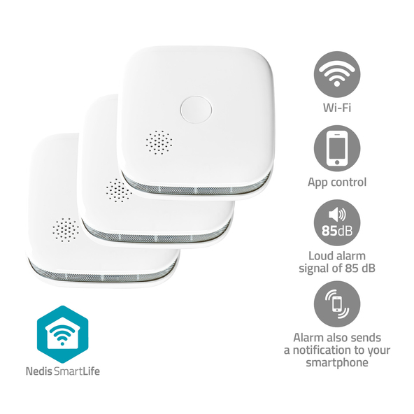3 x 10 Jahres Rauchmelder, WIFIDS21WT3, SmartLife