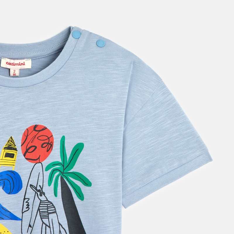 T-shirt bébé garçon plage bleu Catimini
