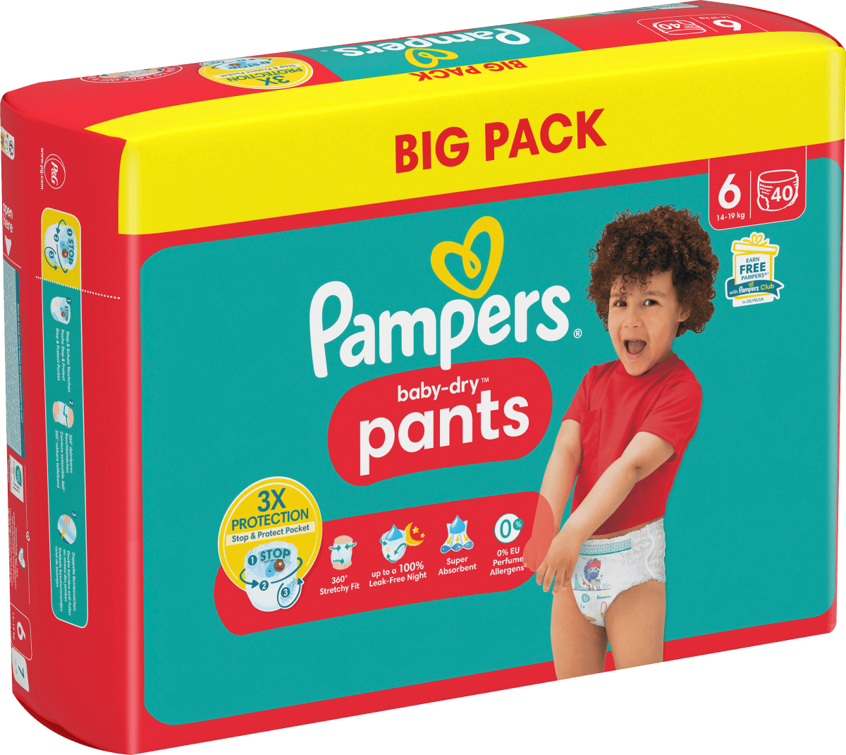 Baby Pants Baby Dry Gr.6 Extra Large (14-19kg), Big Pack, 40 St