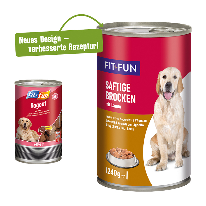 FIT+FUN Hundenassfutter FIT+FUN Ragout 6x1240g Lamm