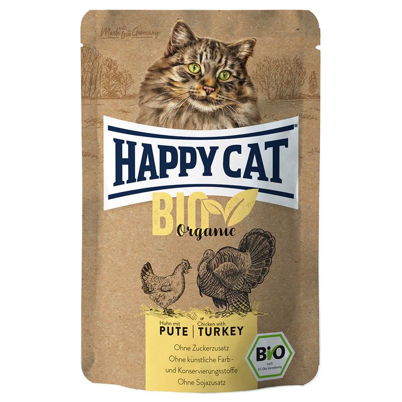 Sparpaket Happy Cat Bio Pouch 12 x 85 g zu TOP-Preisen | bitiba %