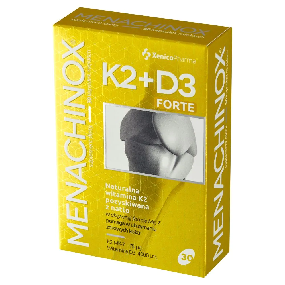 Menachinox K2+D3 Forte, Συμπλήρωμα διατροφής με βιταμίνη Κ και D, Κάψουλες