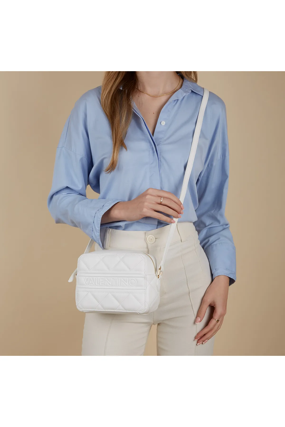 Valentino  Valentino Bags Ada Witte Crossbody Tas VBS51O06BIANCO