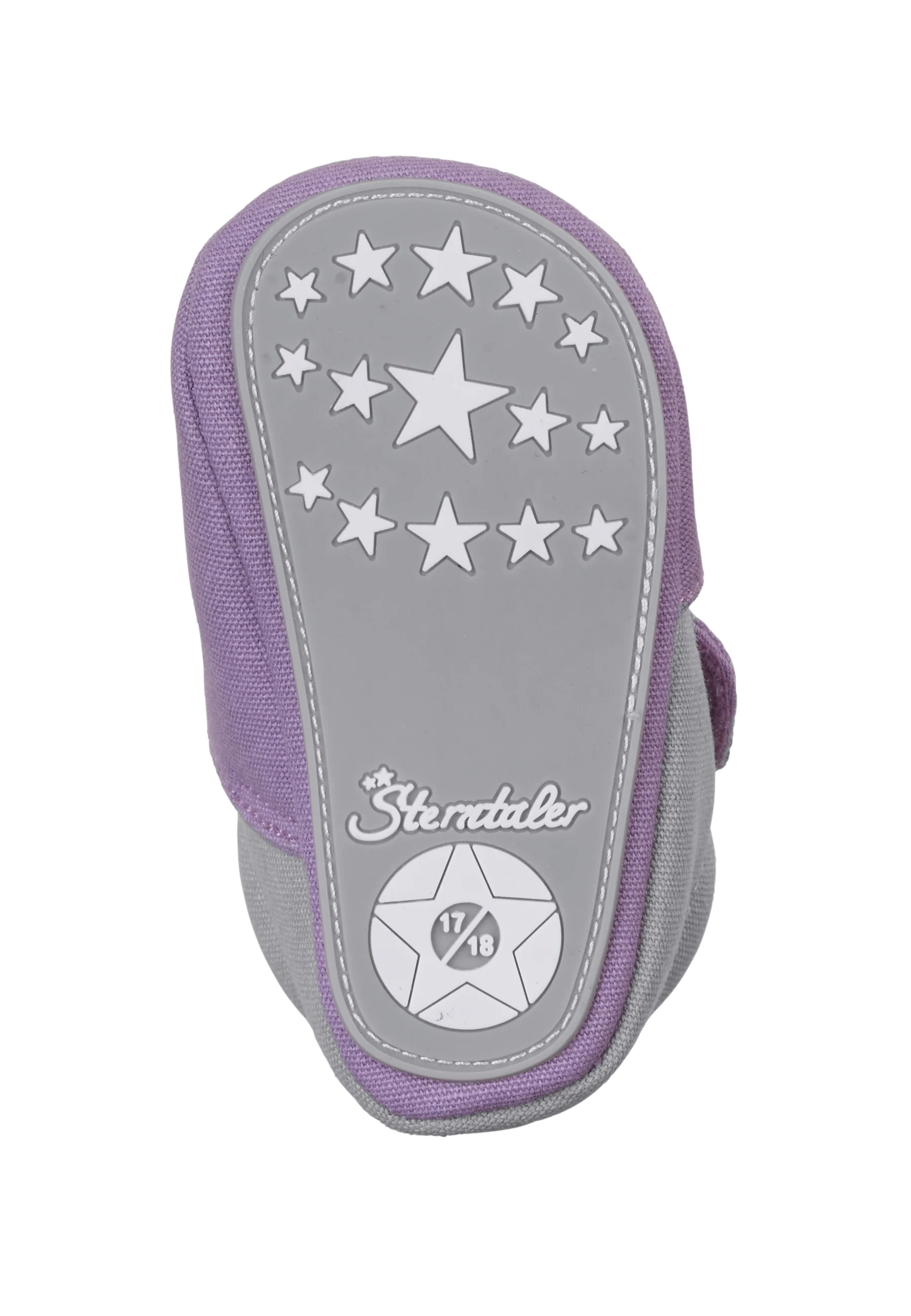 Baby Krabbelschuh aus Canvas mit Applikation Stern