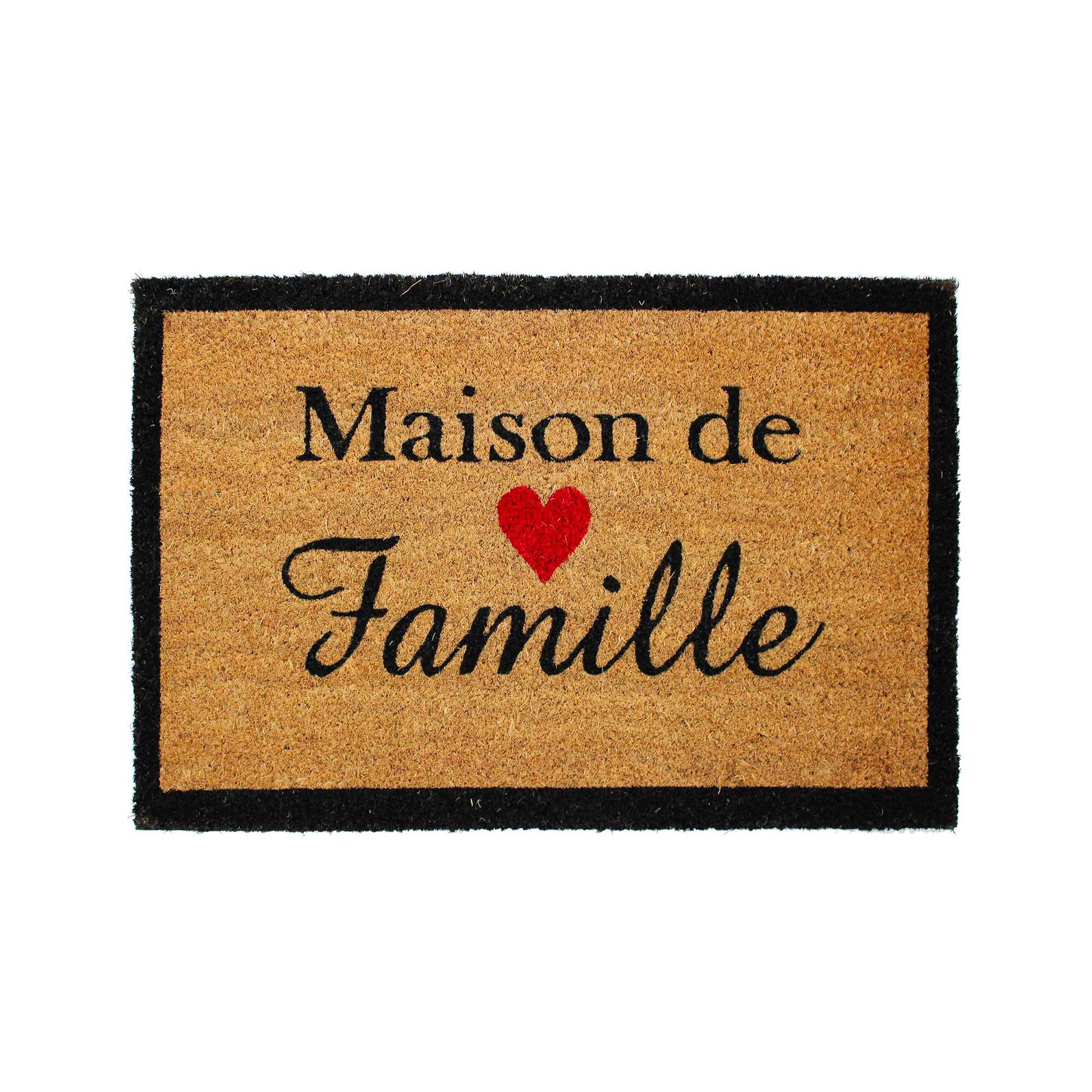 Paillasson coco imprimé Maison de famille