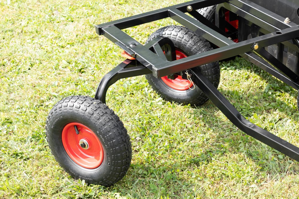 Green Yard GreenYard® Gartenwagen mit Kippfunktion, Volumen 65l,Tragkraft 550kg, Handwagen Bollerwagen