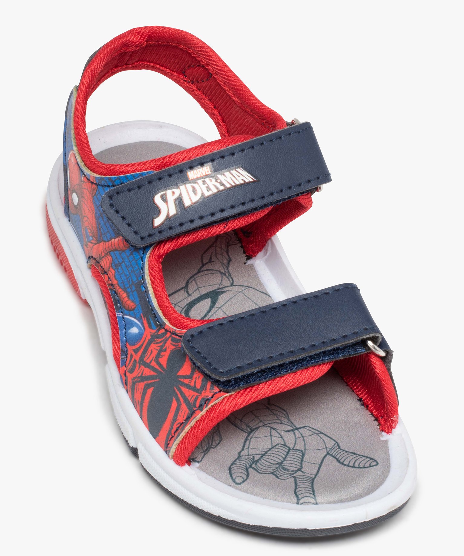 Sandales sport Garçon à double scratch imprimé super hér... bleu | GEMO
