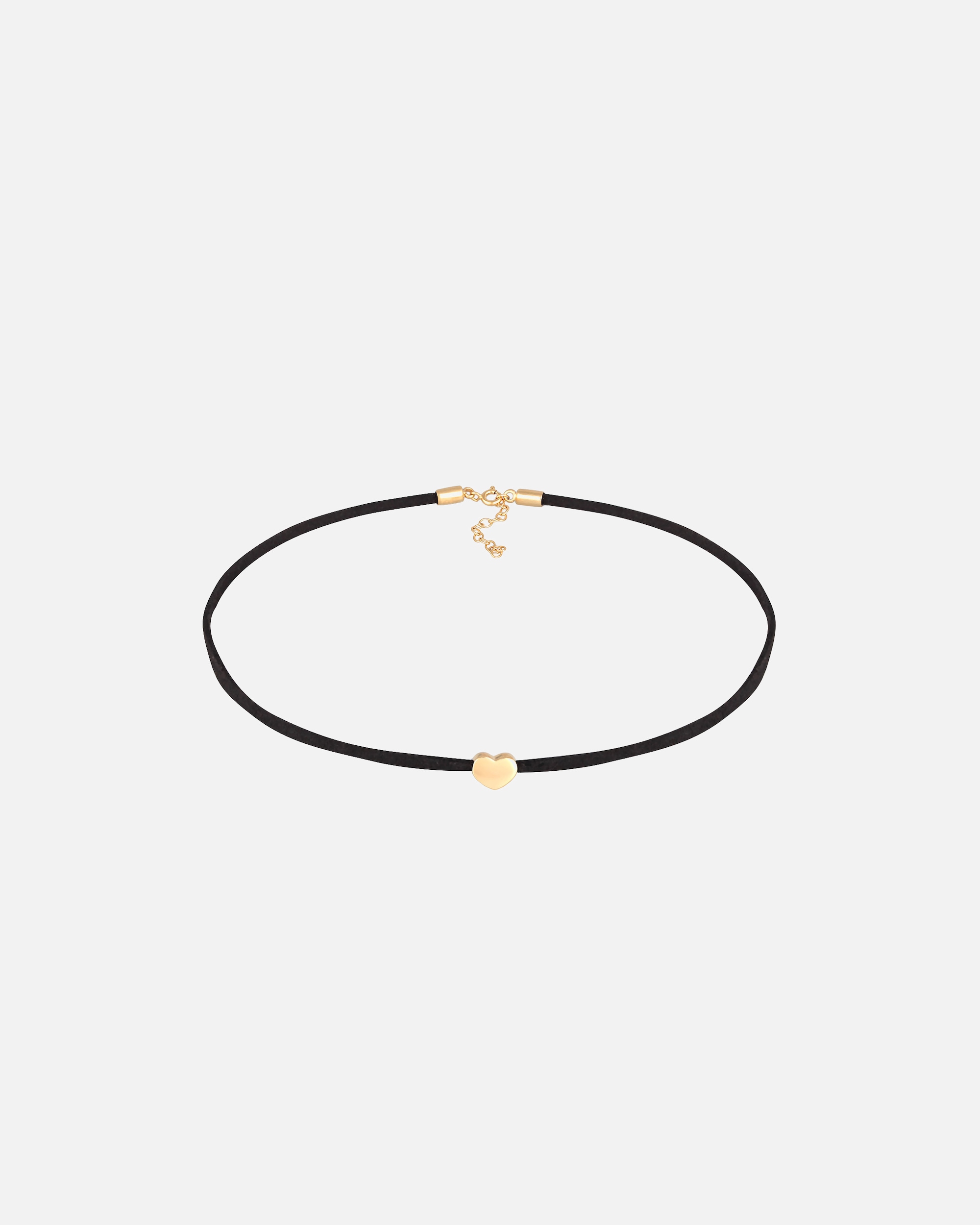 Collana girocollo da donna Elli con simbolo d'amore a forma di cuore e inserti in raso in argento sterling 925.