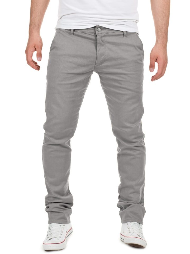 Yazubi Chinohose Dustin in Hellgrau günstig kaufen