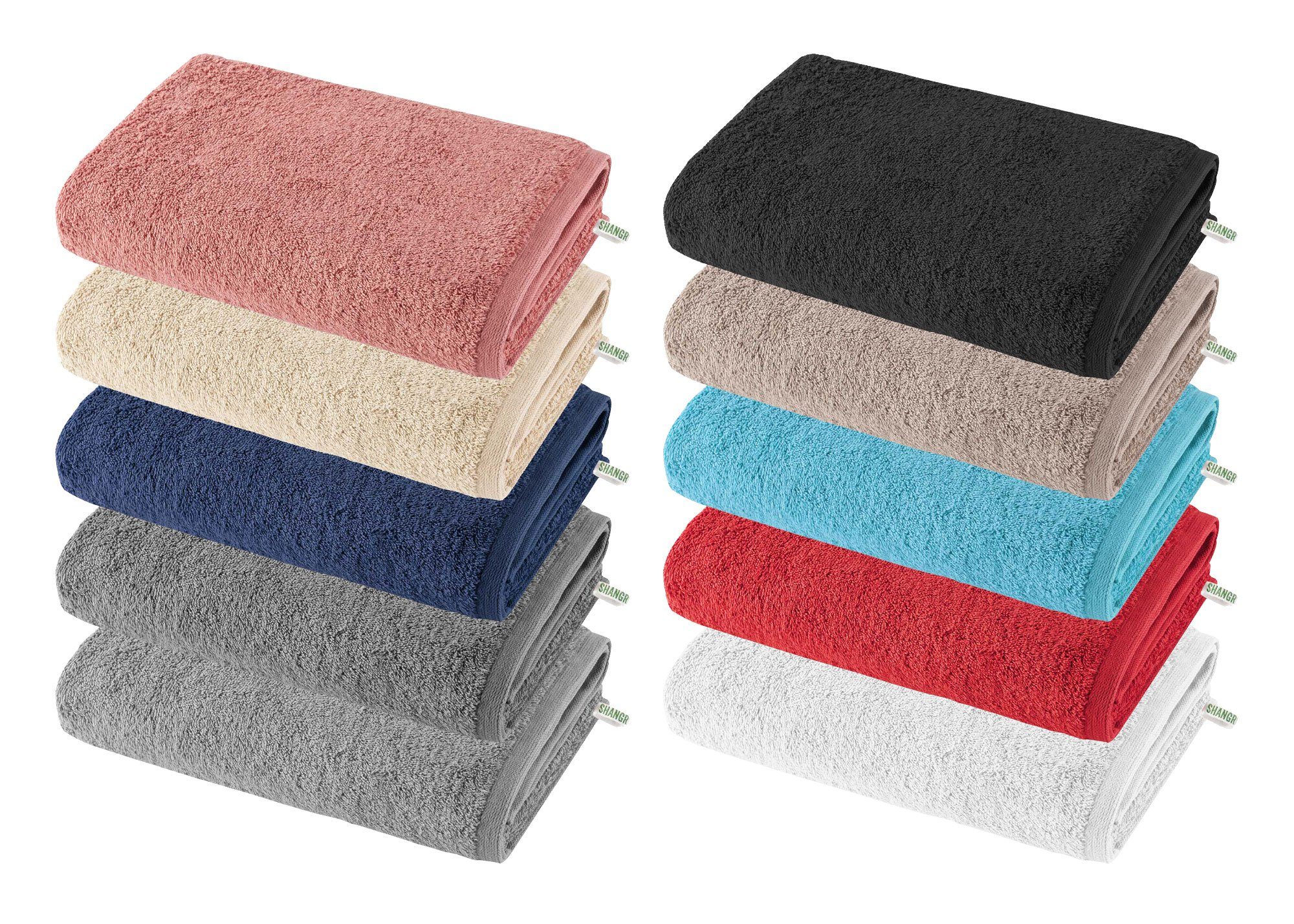 Shangrila Badetuch, Frottee (1-St), Badetuch 70x140 cm Frottee Premium Qualität Montreal 500 g/m² Bio Baumwolle2020103