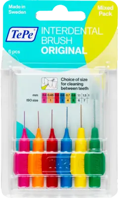 TEPE Interdentalbürsten Original gemischt  6 St  Zahnbürste