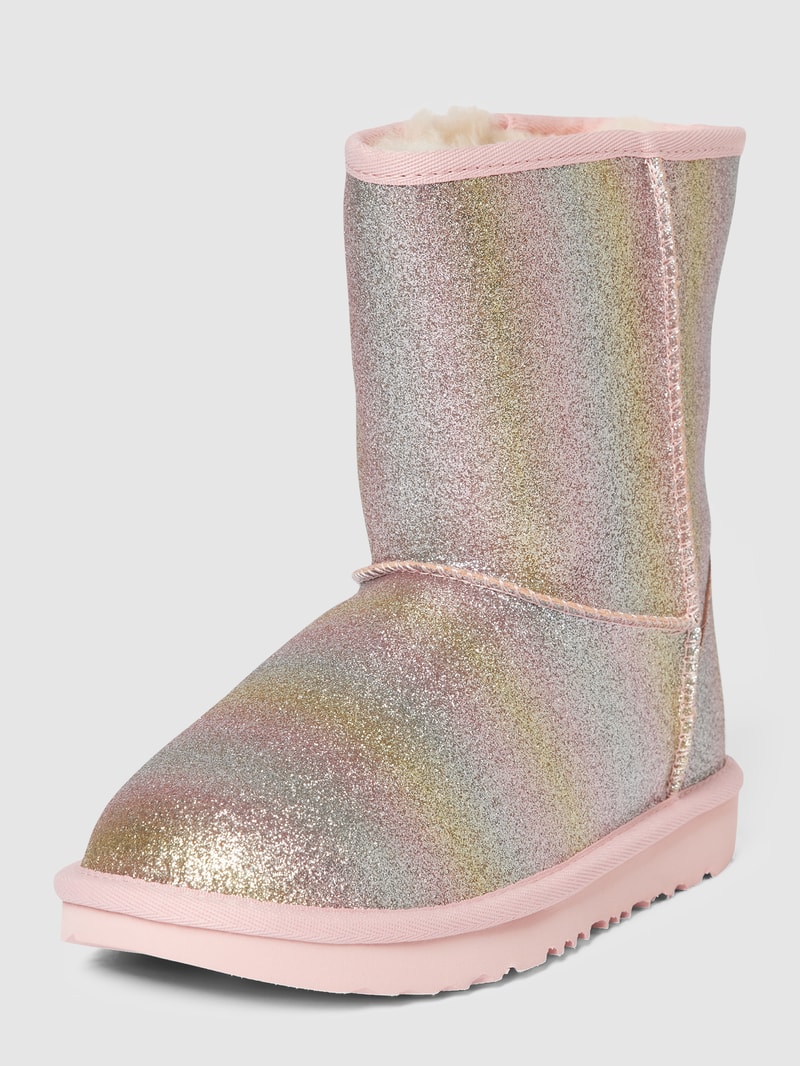Boots in schimmernder Optik Modell 'GLITTER' in hellrosa