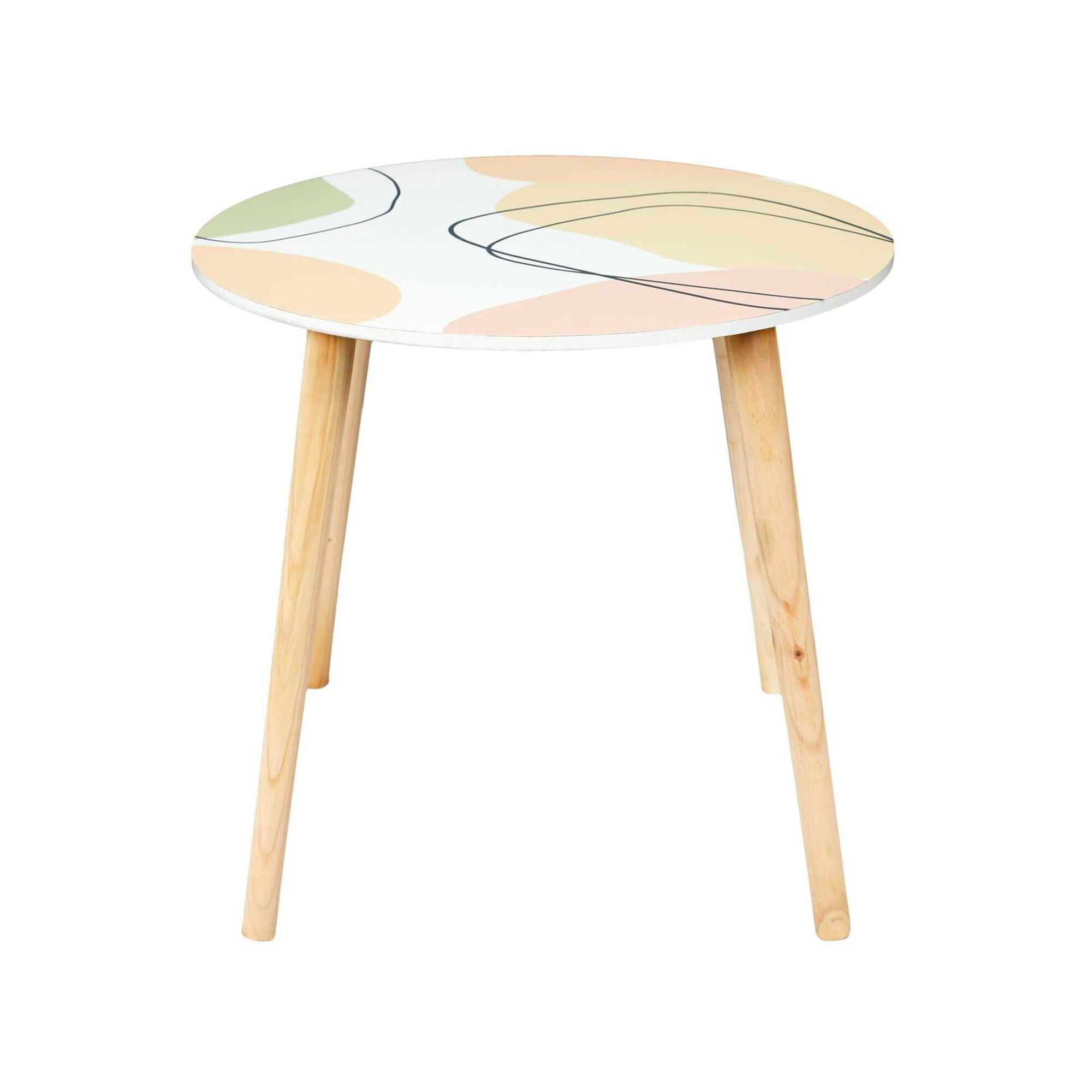 Tables gigognes, plateau motifs abstraits