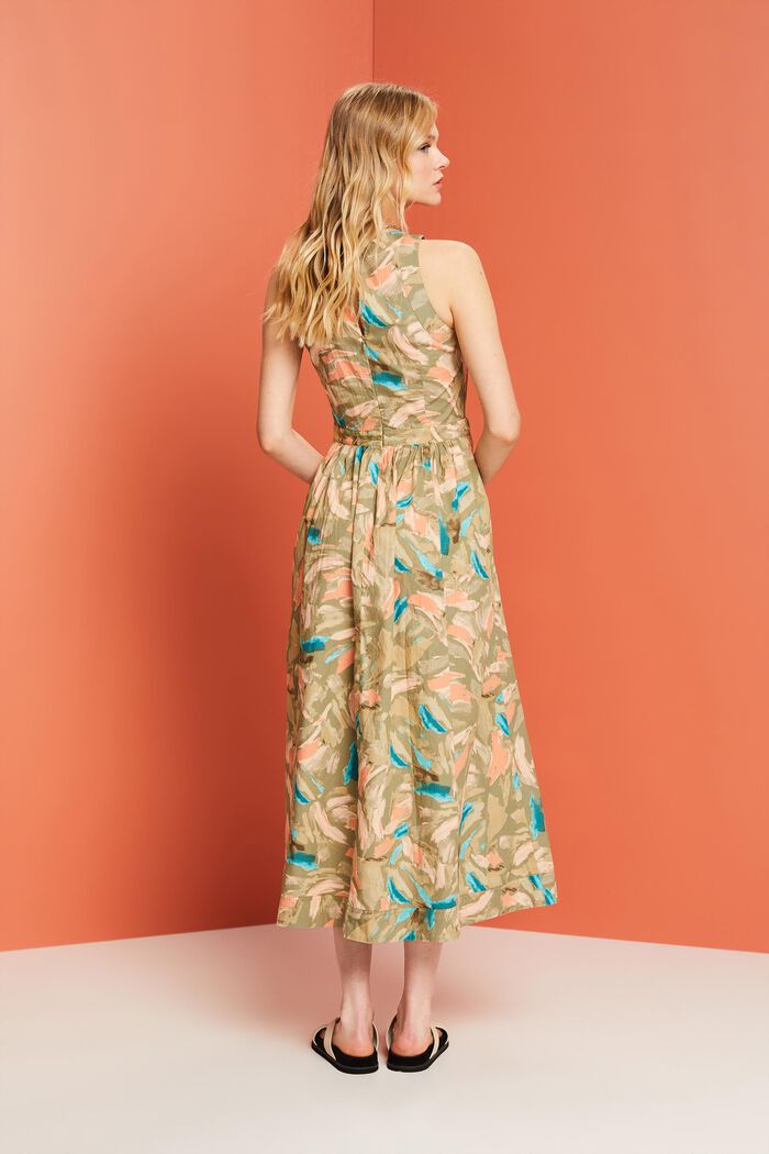 Gemustertes Midikleid, 100 % Baumwolle
