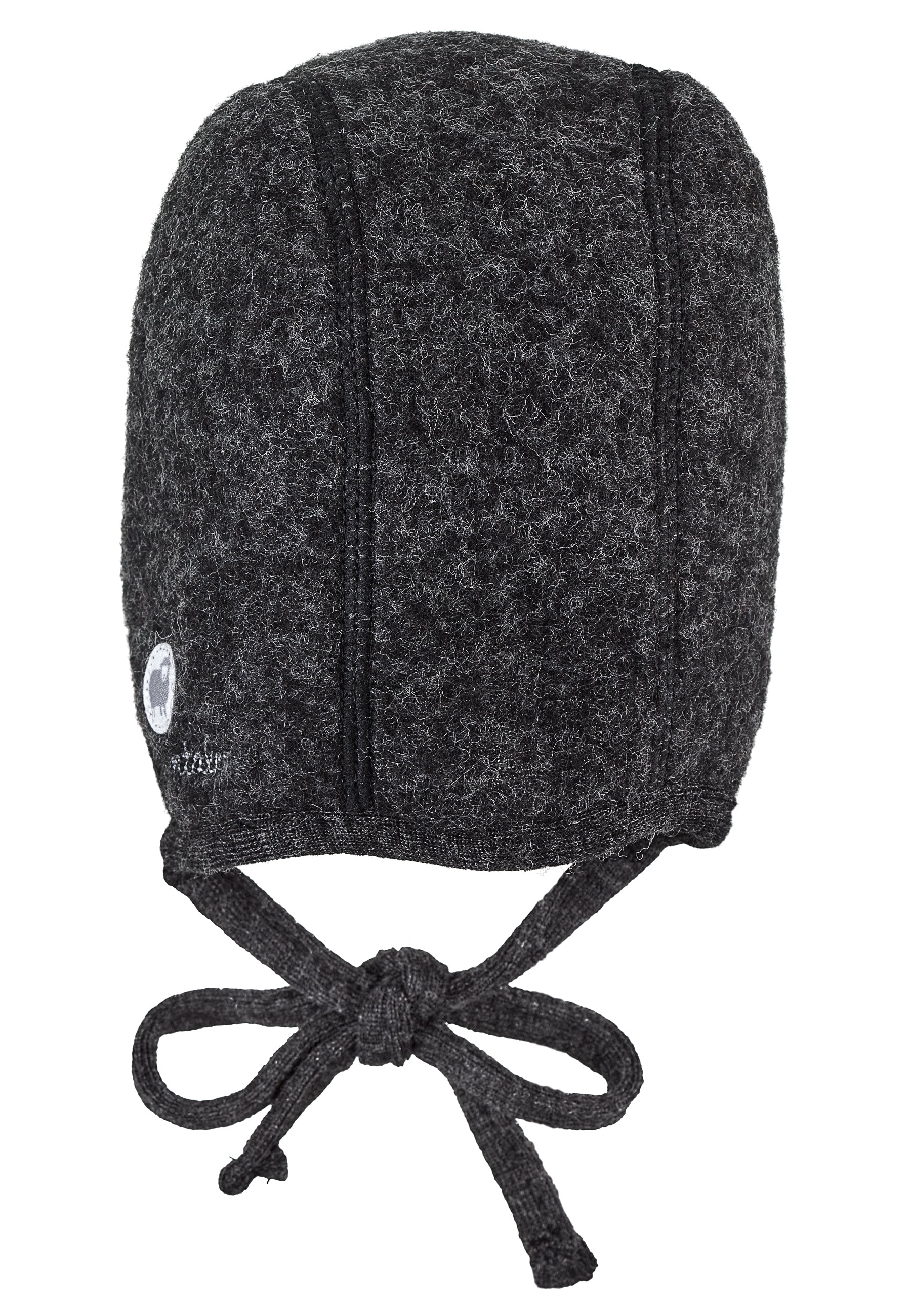 Häubchen aus Wolle (Merino) mit Bindeband