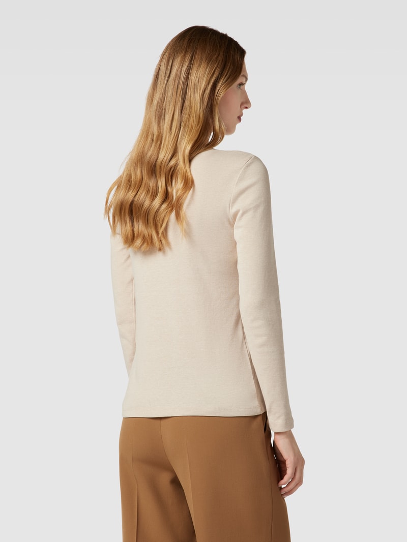 Longsleeve mit Rundhalsausschnitt in ecru meliert