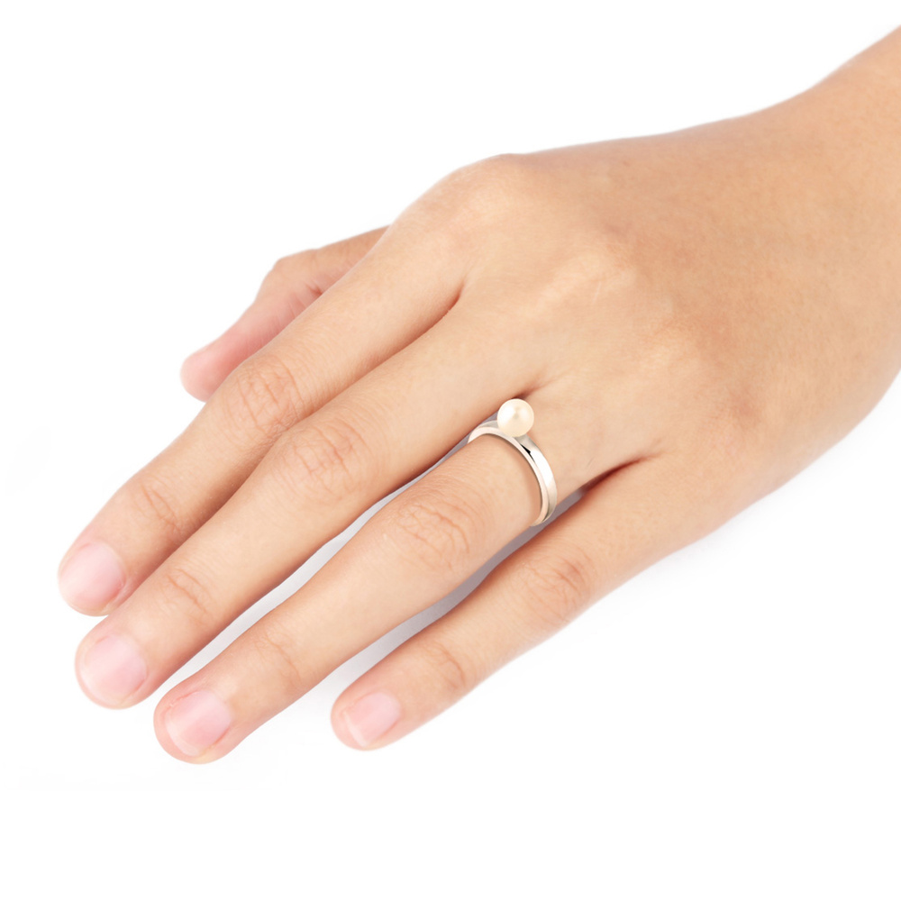 Elli Elli Bague Femme L'Engagement Intemporel avec une Perle de Culture d'Eau Douce en Bague