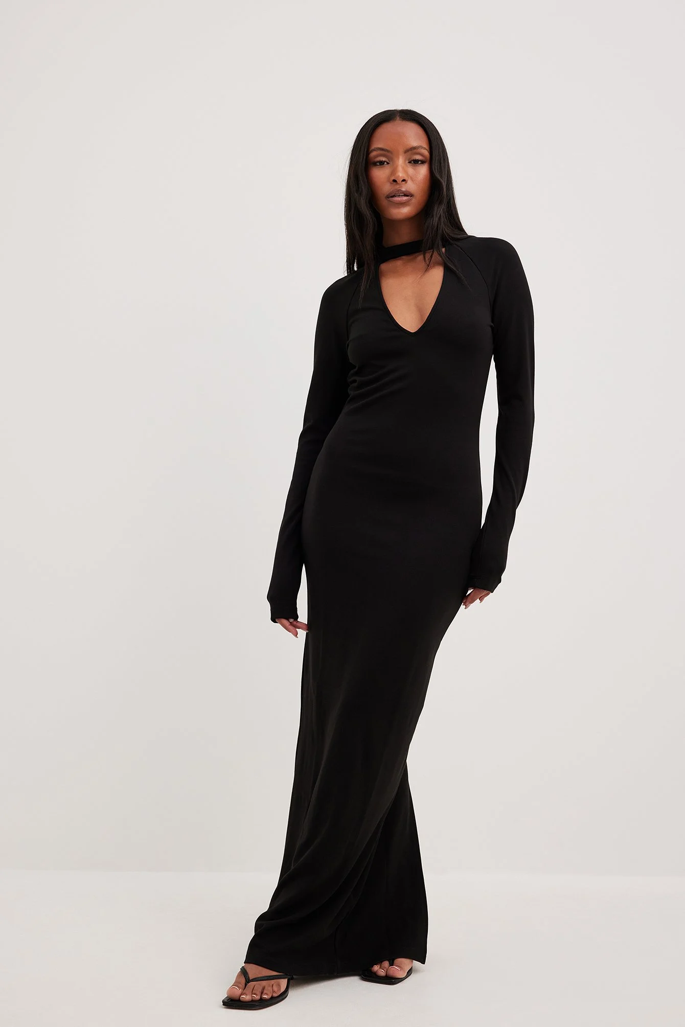 Choker-Keyhole-Maxikleid