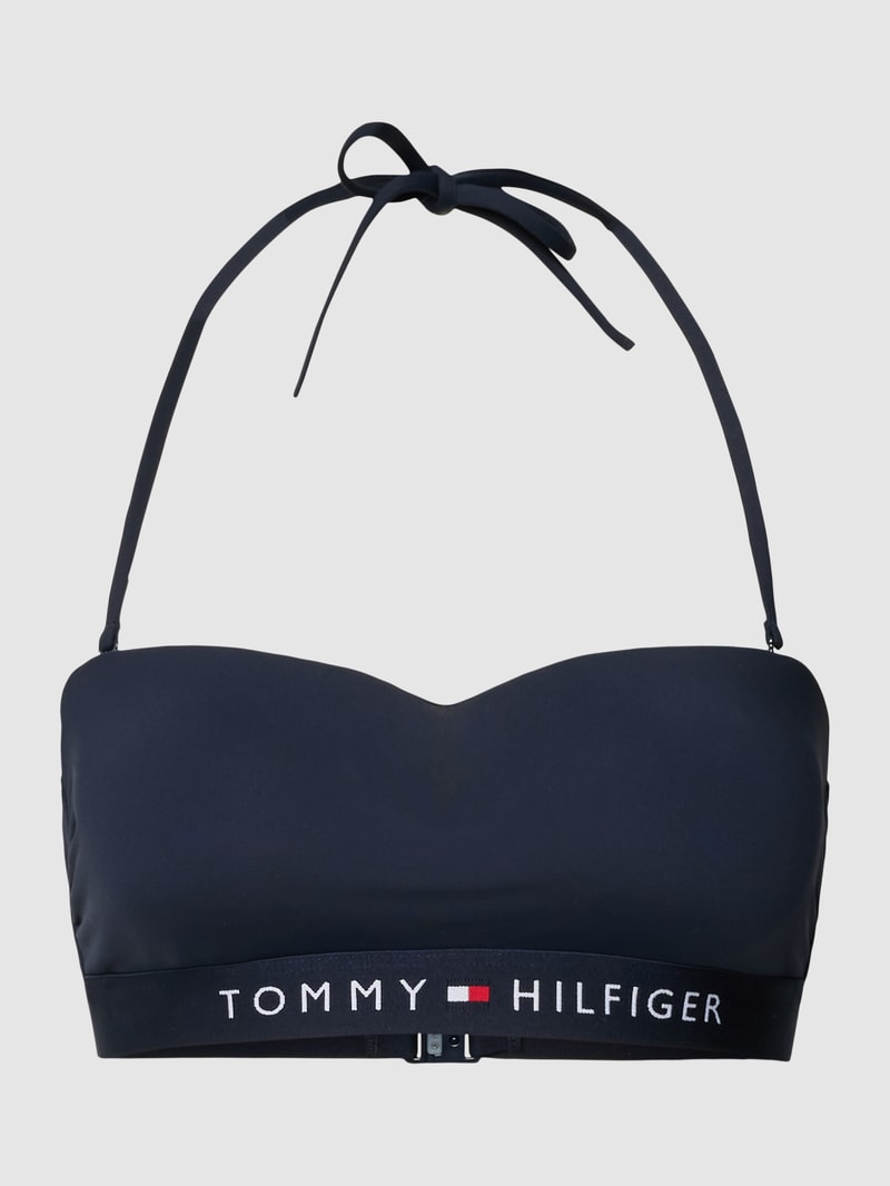 Bikini-Oberteil mit Neckholder in marineblau