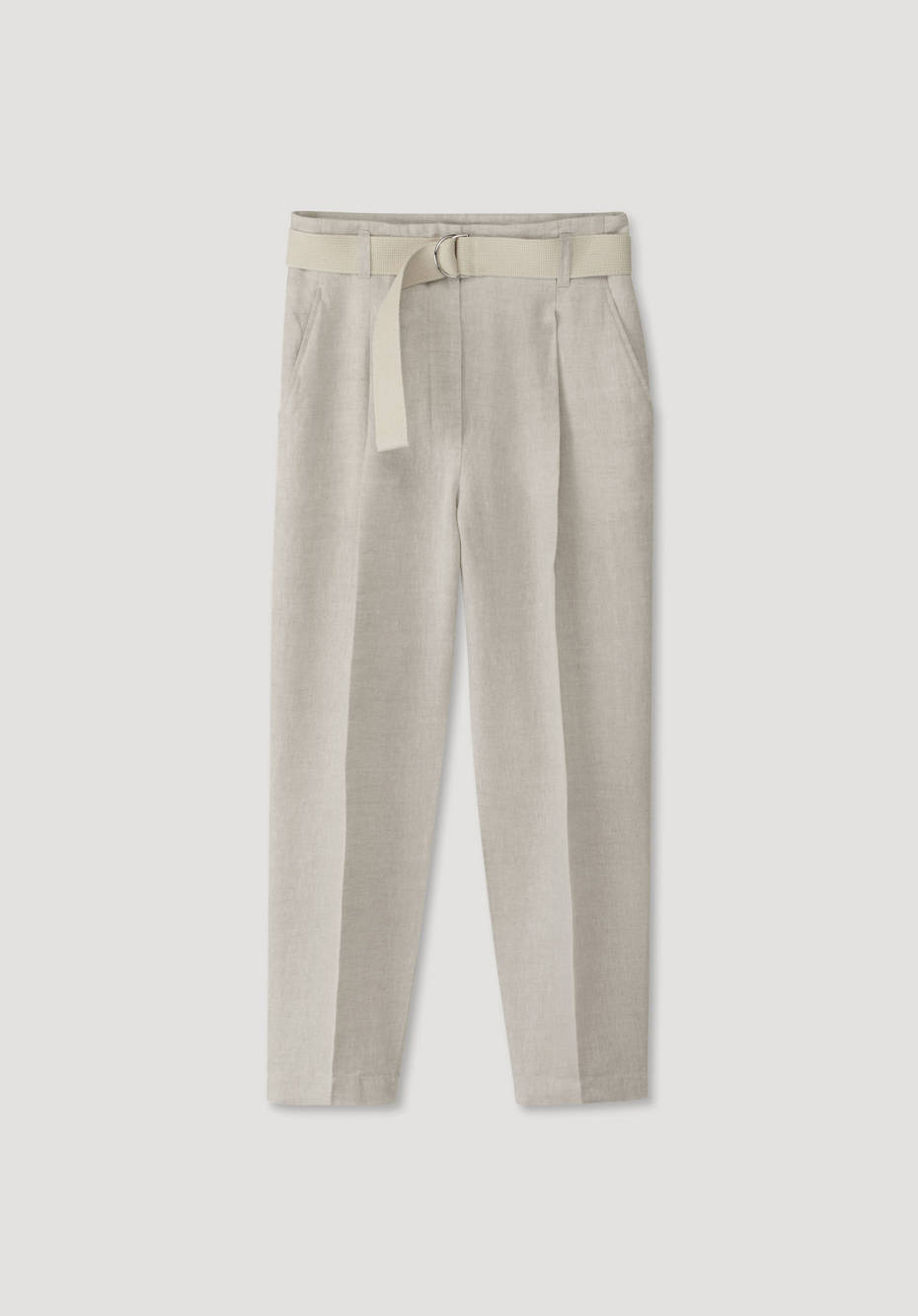 Hose High Waist aus reinem Bio-Leinen
