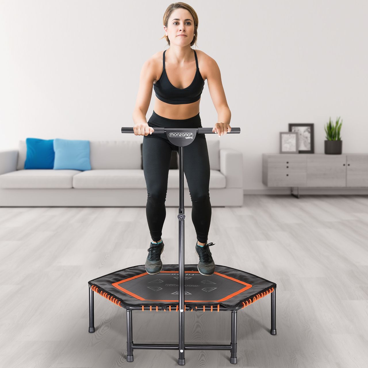 Casaria monzana® Fitness Trampolin MZFT120 Schwarz Ø120x35cm