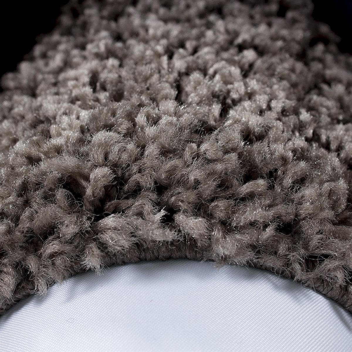 Hochflor-Teppich Shaggy Teppich LIFE TAUPE, SchönesWohnen24