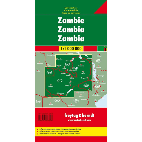 Sambia 1 : 1 1 000 000 - Straßenkarte