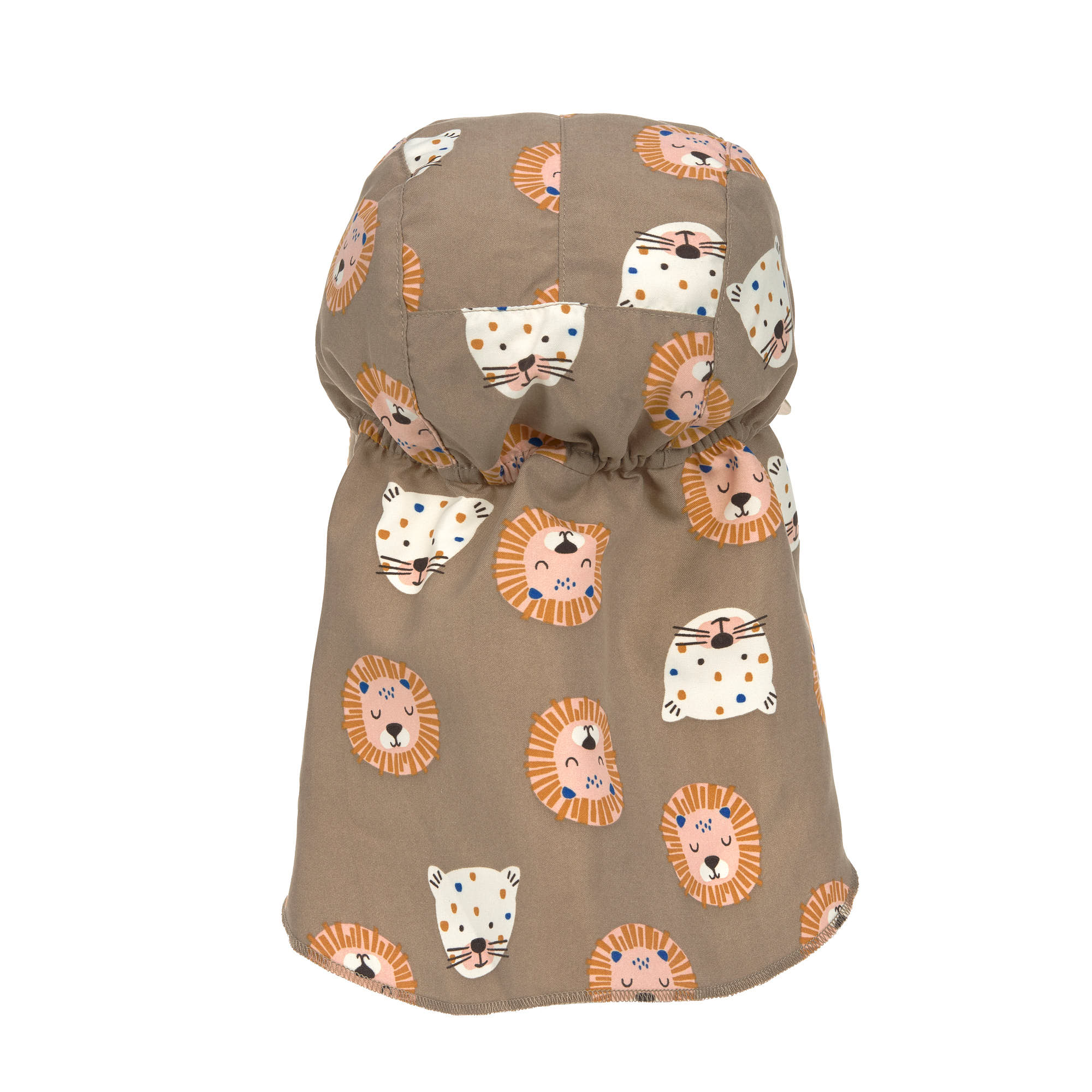 Sonnenhut Baby (UV Schutz & Nackenschutz) - Wildkatzen, Braun