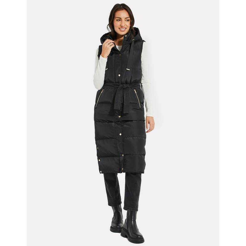 Threadbare THB Robbie Premium Hoodie Gilet Longweste Damen