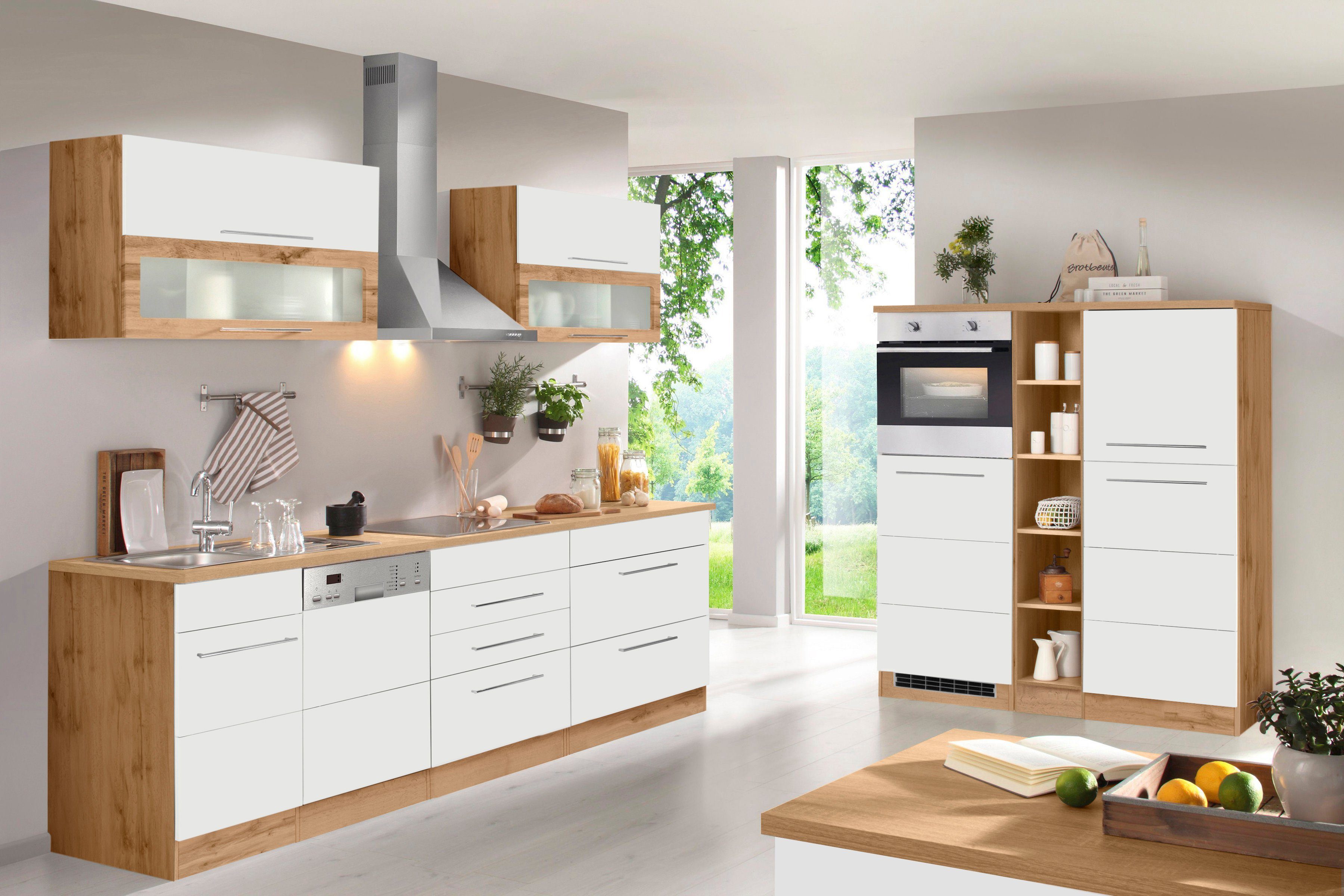 HELD MÖBEL Küchenzeile Wien, Breite 440 cm, wahlweise mit E-Geräten und Induktion