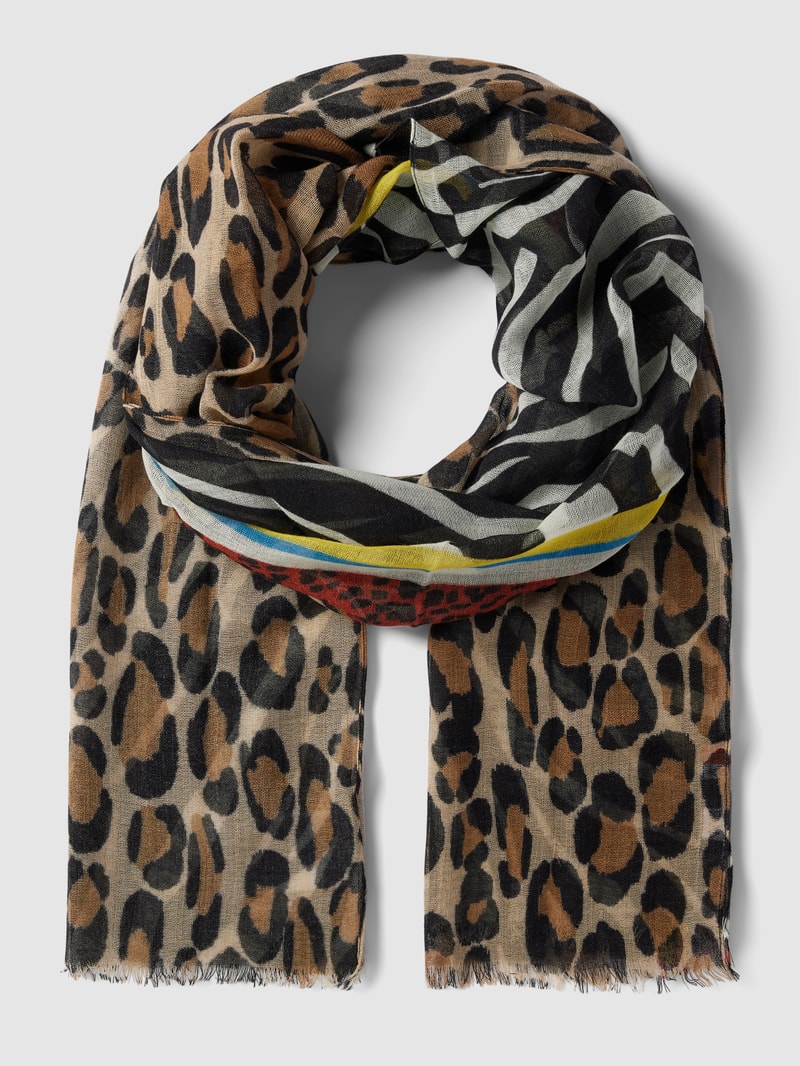Wollschal mit Kaschmir-Anteil in camel