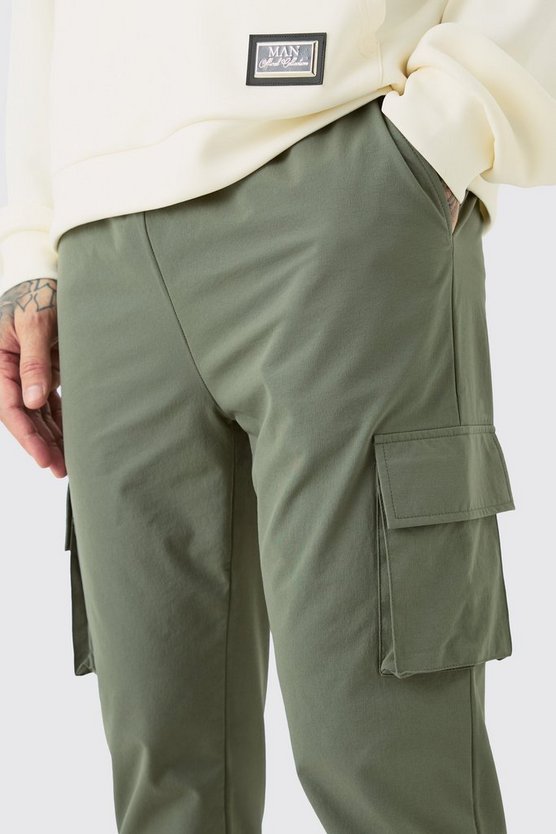 Tall elastische Skinny Stretch Cargo-Hose