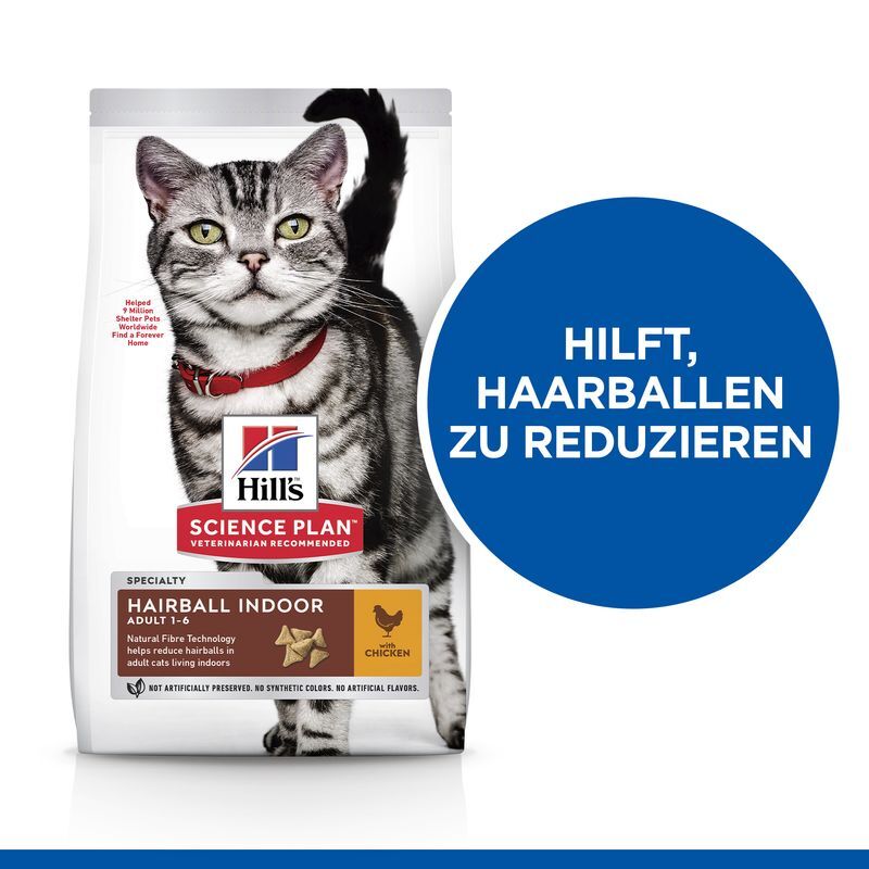 Hill's Trockenfutter Hill's Science Plan Hairball Indoor Adult mit Huhn 10 kg