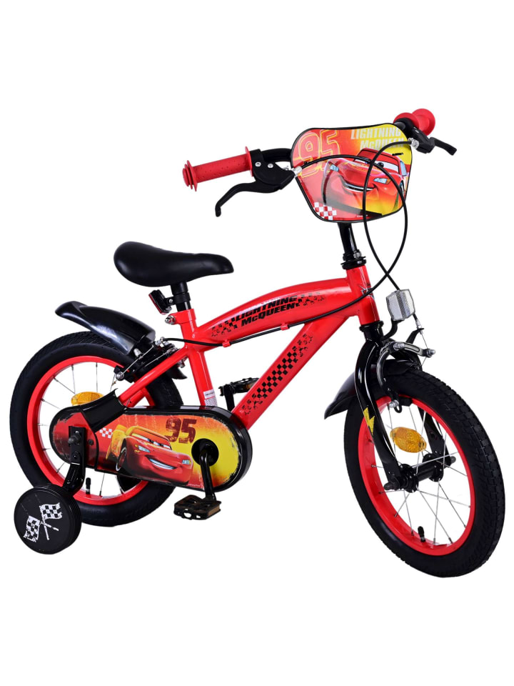 Volare Kinderfahrrad Disney Cars für Jungen 14 Zoll Kinderrad in Rot Fahrrad 4 Jahre günstig kaufen onesize
